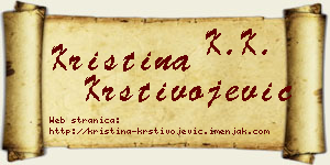 Kristina Krstivojević vizit kartica